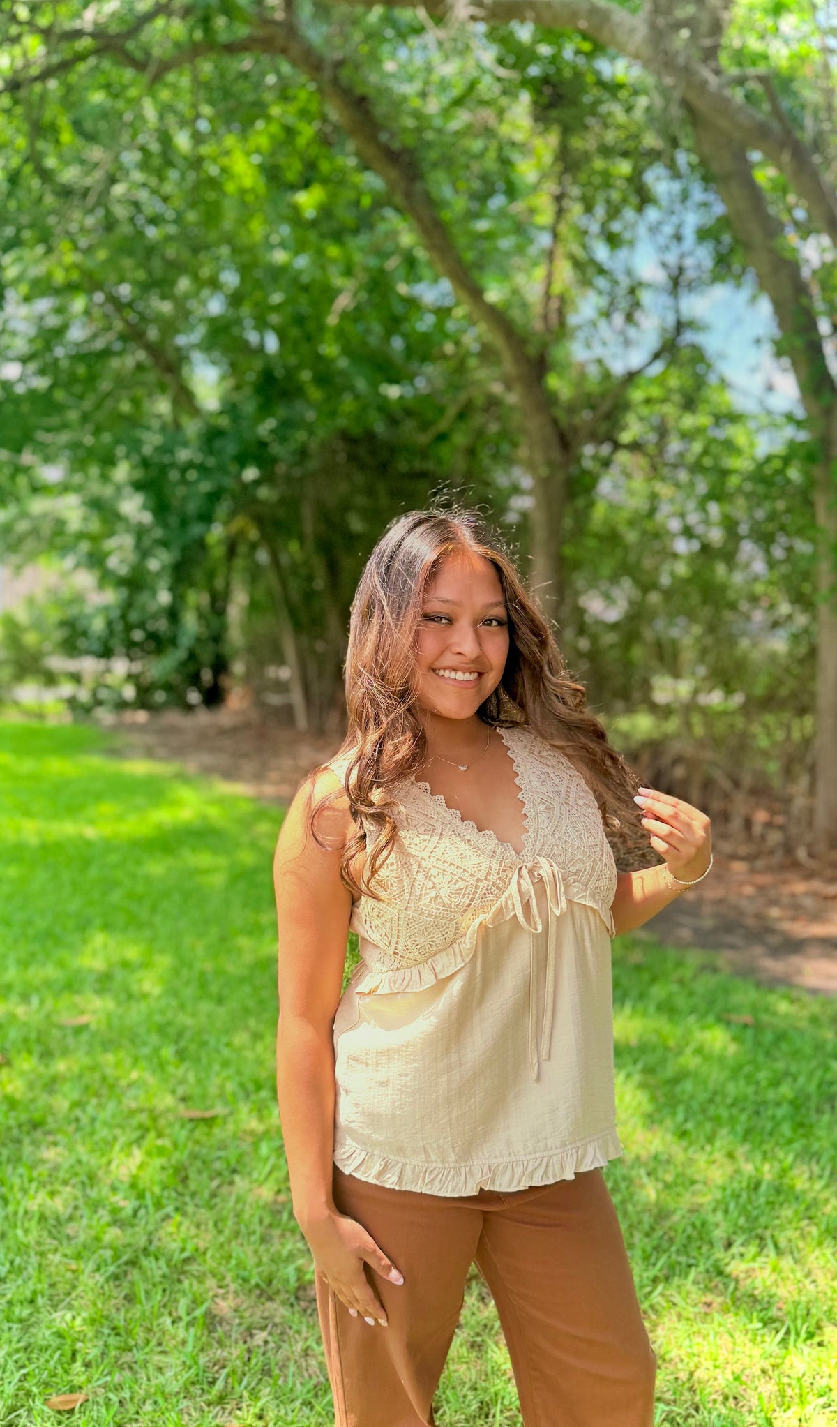Porch Swing Lace Top