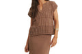 Bella Crocheted Brown Top
