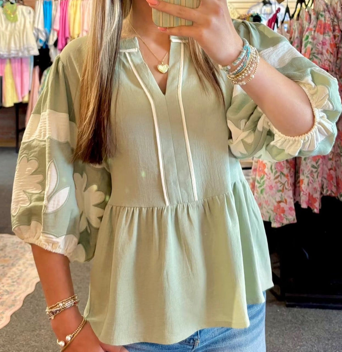 Natalie Sage Peplum Top