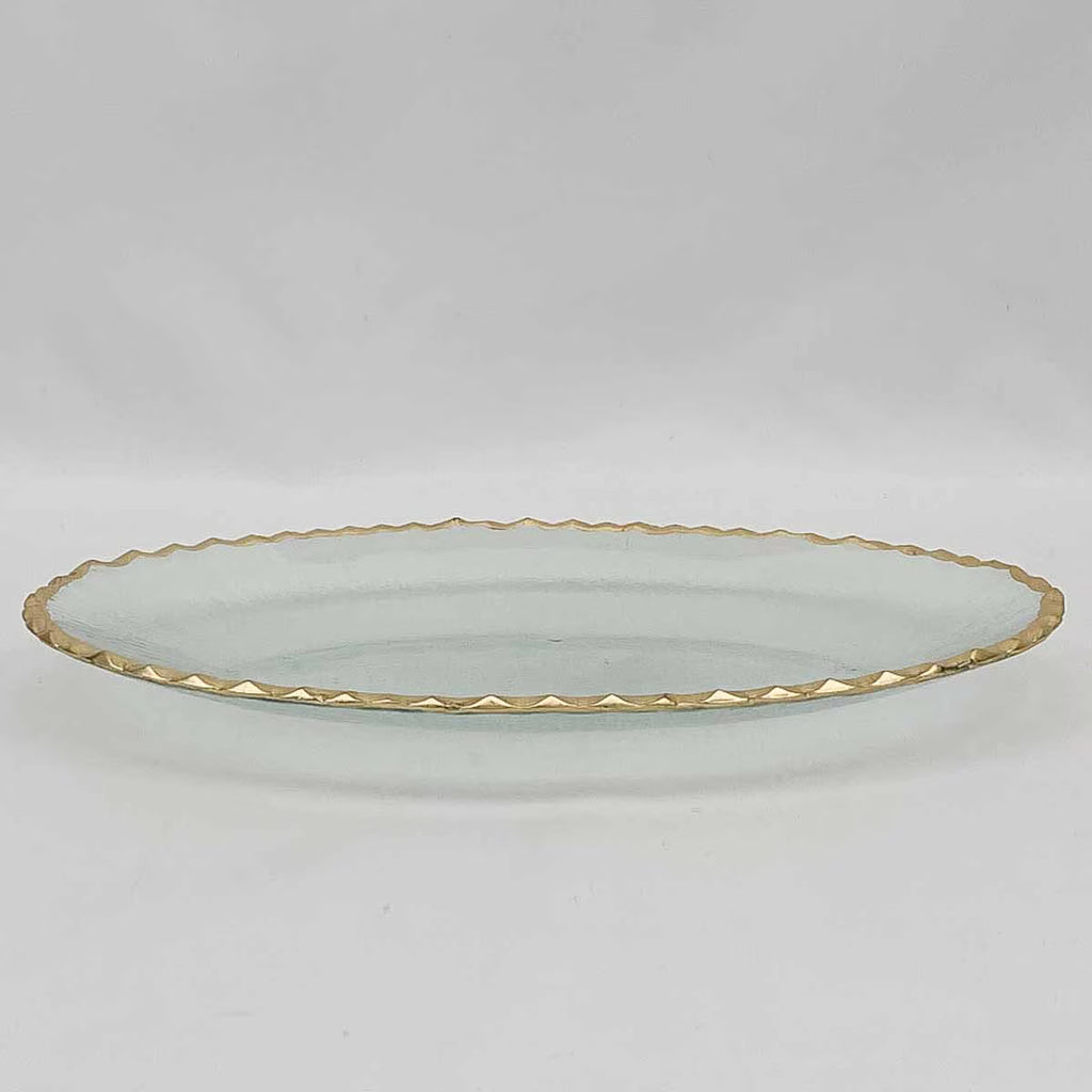 Cordova Glass Oval Serving Tray