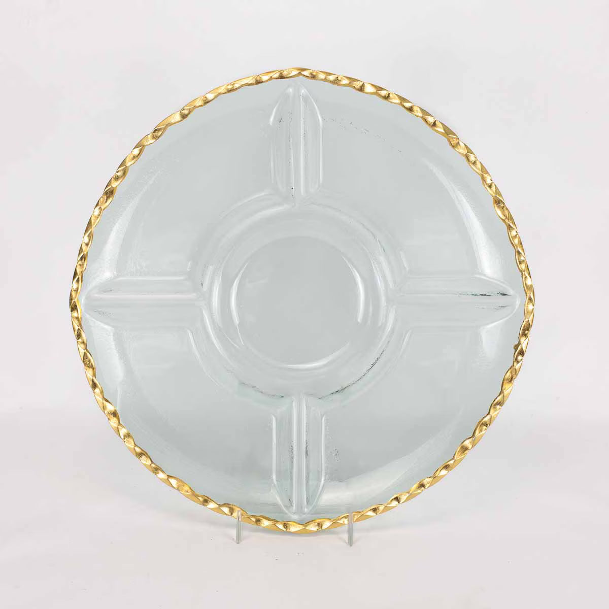 Cordova Glass Chip + Dip Serving Tray