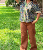 Navy Posie Top