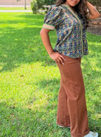 Navy Posie Top