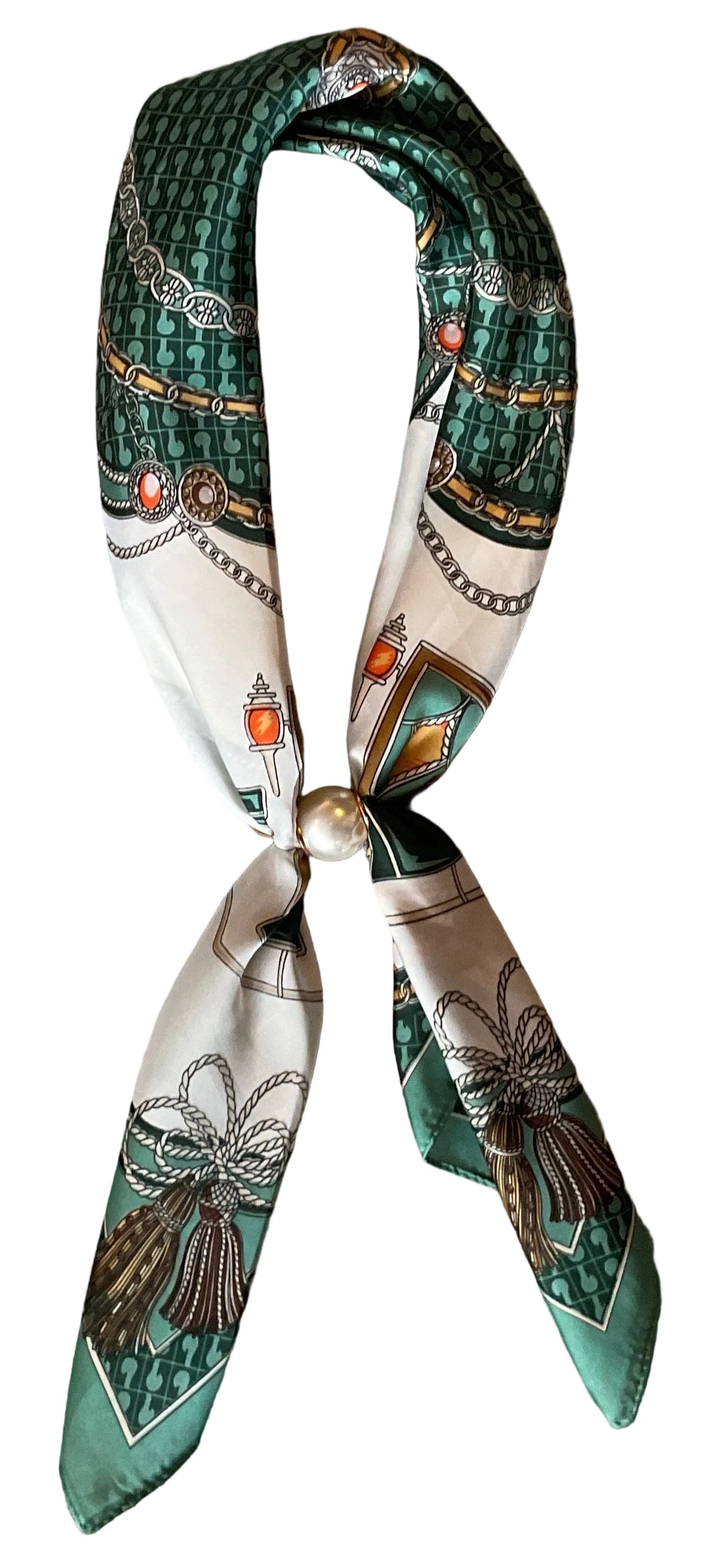 Magnetic Pearl Scarf Necklace