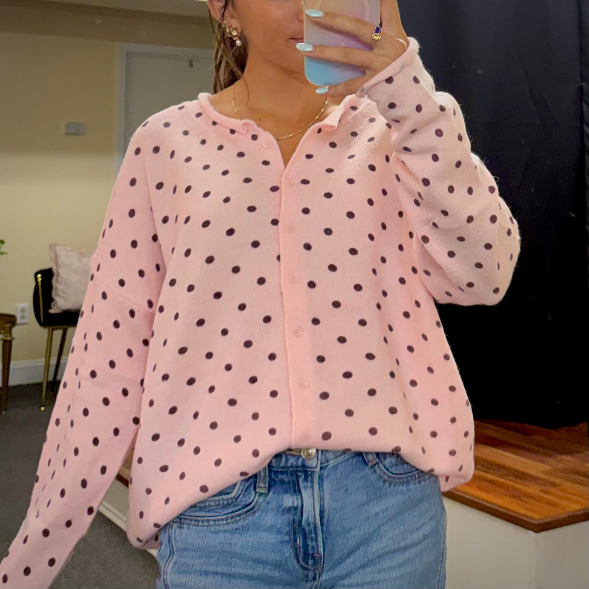 Dotty Darling Knit Cardigan
