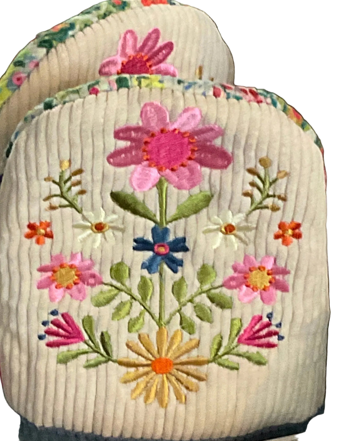 Natural Life Floral Oven Mitt Set