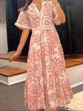 Ally Pink Rope Print Midi