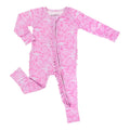 Convertible Ruffle Baby Zipper Pajama Pink Lace