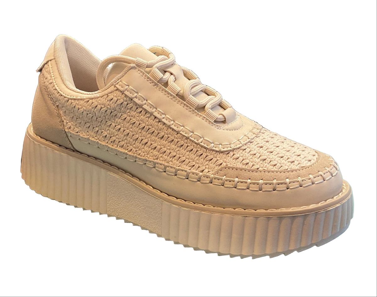 Cream Platform Sneakers