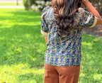 Navy Posie Top