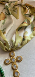 Hart Designs Lemon Scarf Cross Charm
