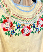 Betty Knit Floral Scalloped Top