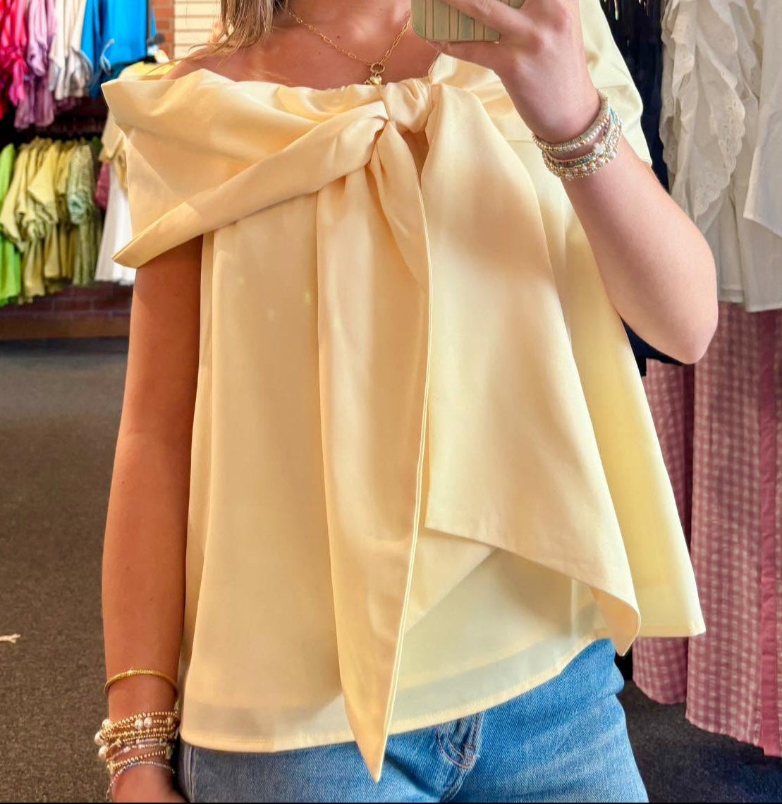 Danielle Off The Shoulder Bow Top