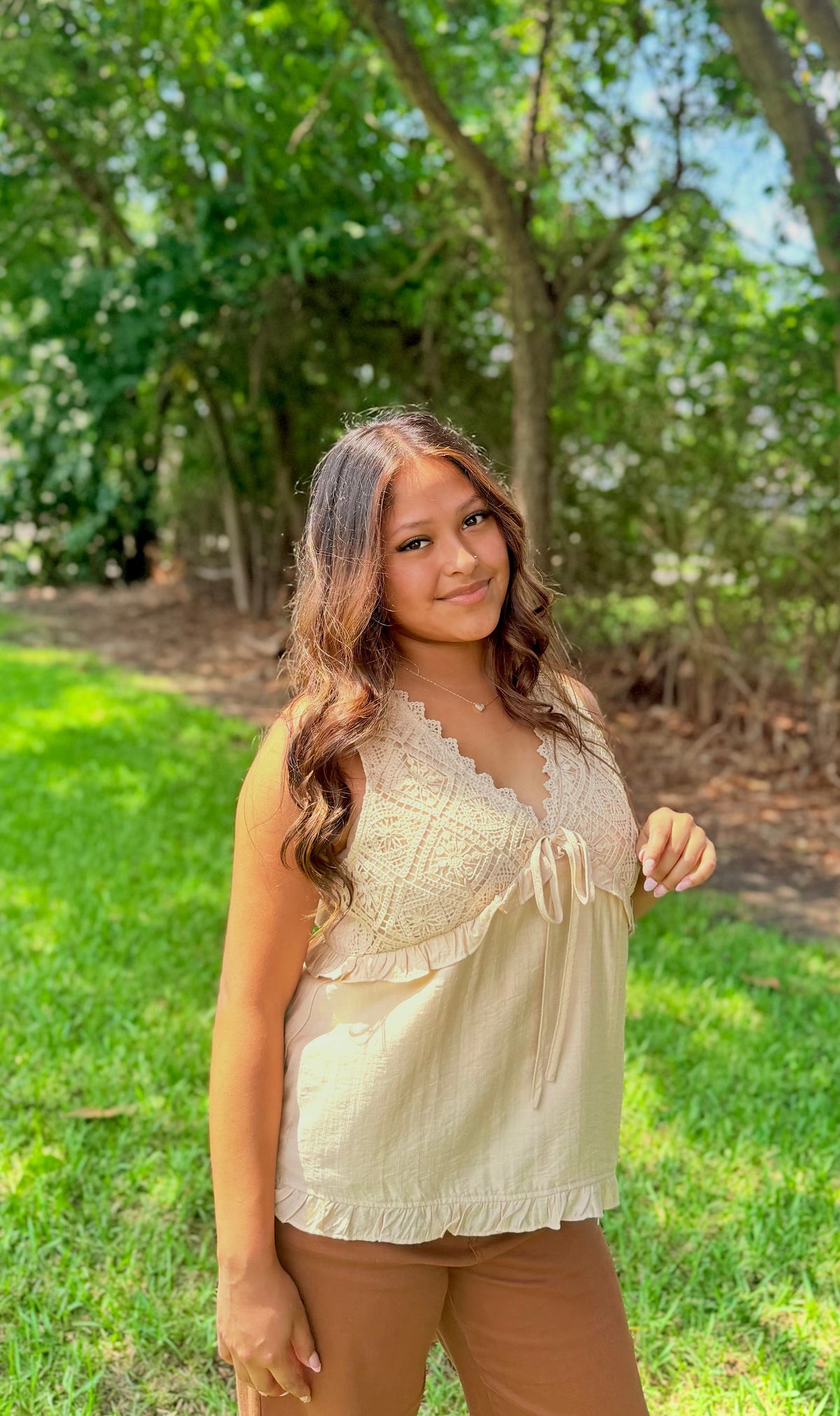 Porch Swing Lace Top