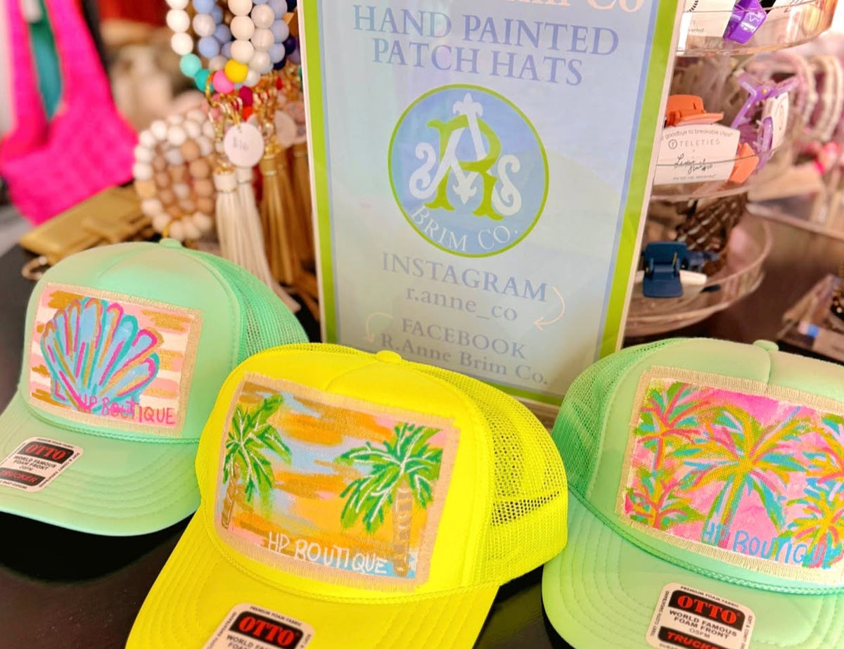 R Anne Brim Co. Hand Painted Hat