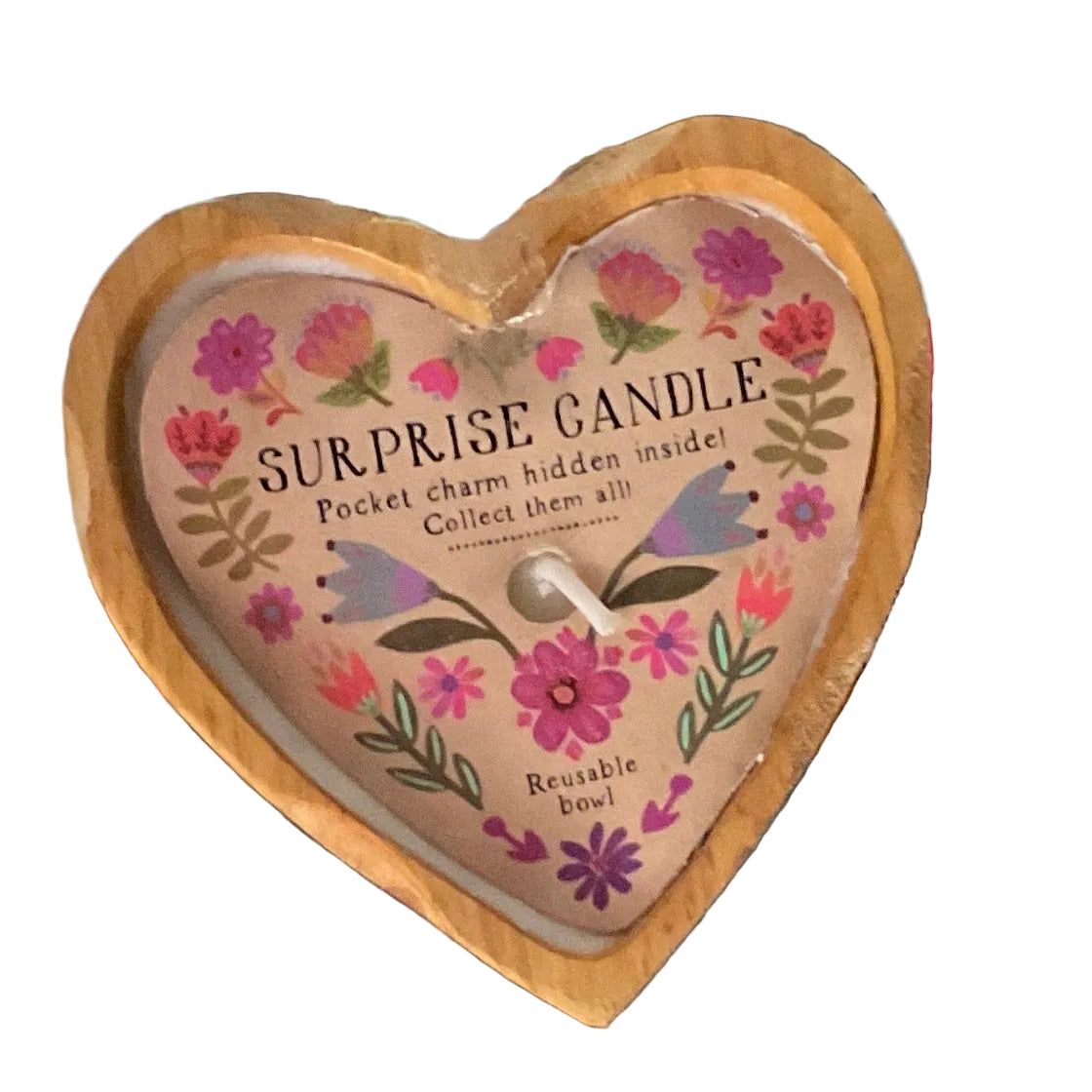 Natural Life Surprise Heart Candle