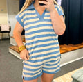 Terry Stripe Short Set