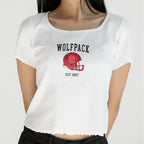 NC State Wolfpack Helmet Baby Tee