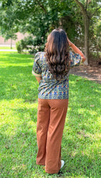 Navy Posie Top