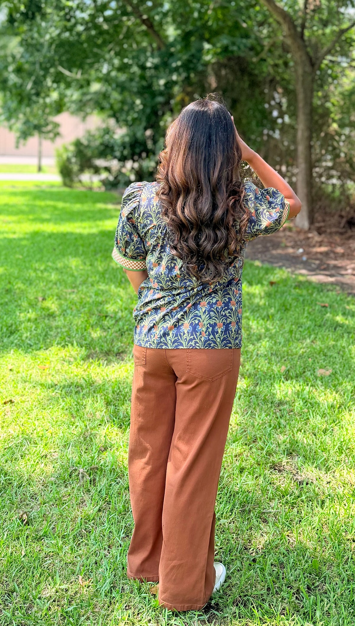 Navy Posie Top