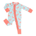 Convertible Ruffle Baby Zipper Pajama Flamingo