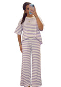 Honey Pepper Lilac Stripe Pant Set