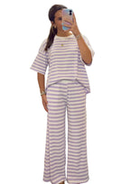 Honey Pepper Lilac Stripe Pant Set