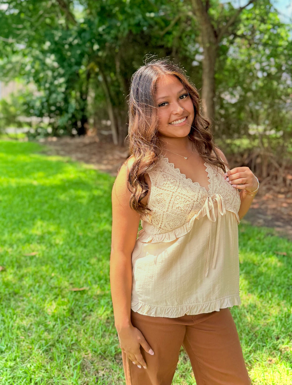 Porch Swing Lace Top