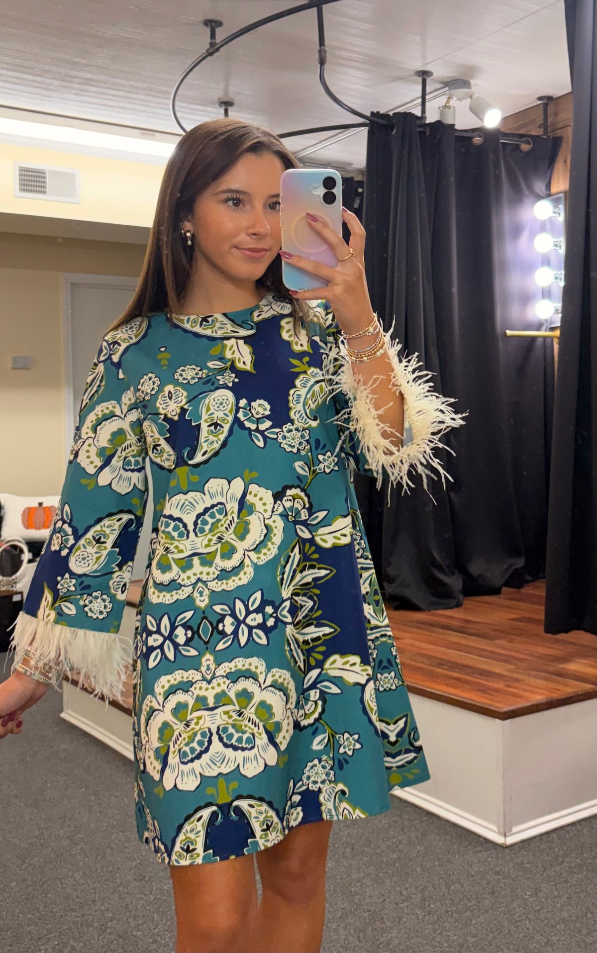 Paisley After Dark Feather Dress
