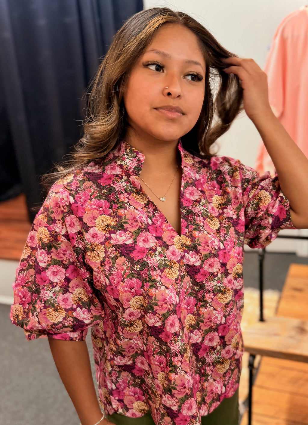Vivienne Magenta Top
