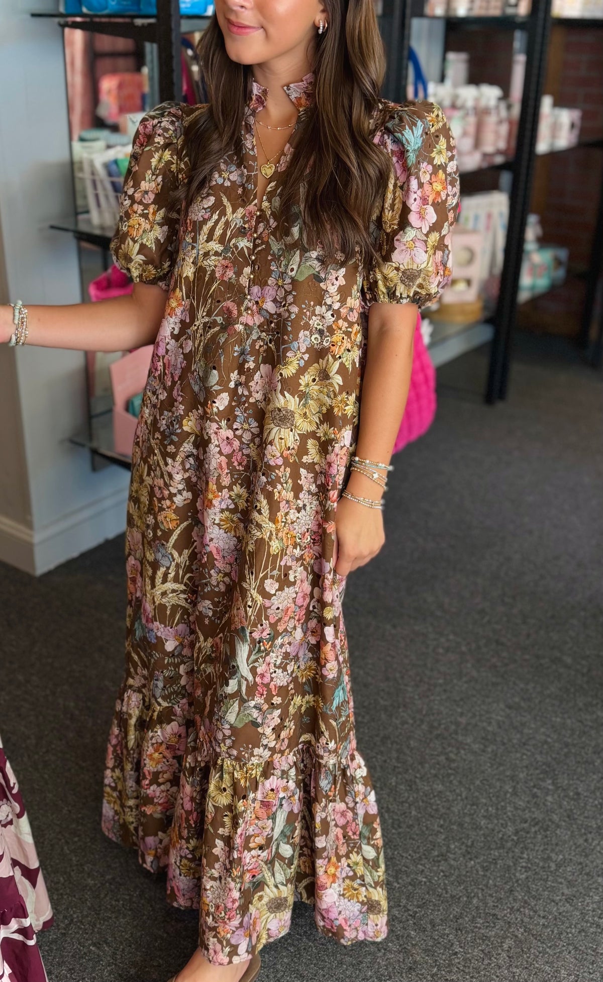 Cora Floral Eyelet Midi