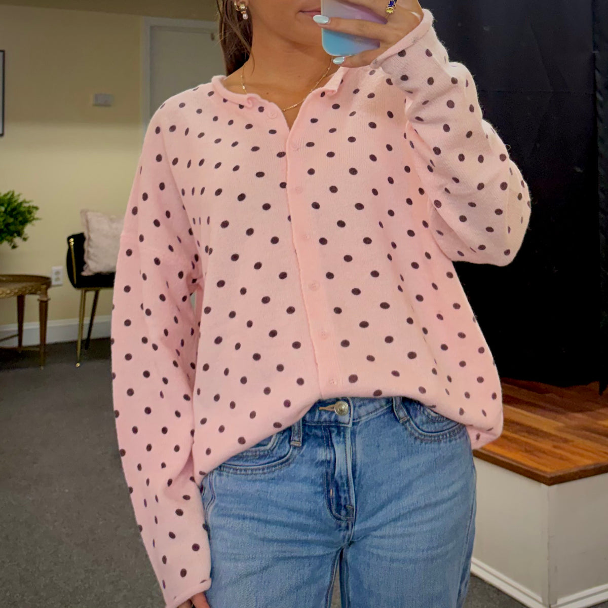 Dotty Darling Knit Cardigan