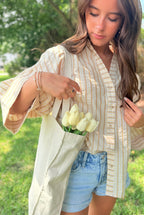 Market Button Down Top