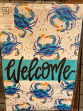 Crab Welcome Garden Flag