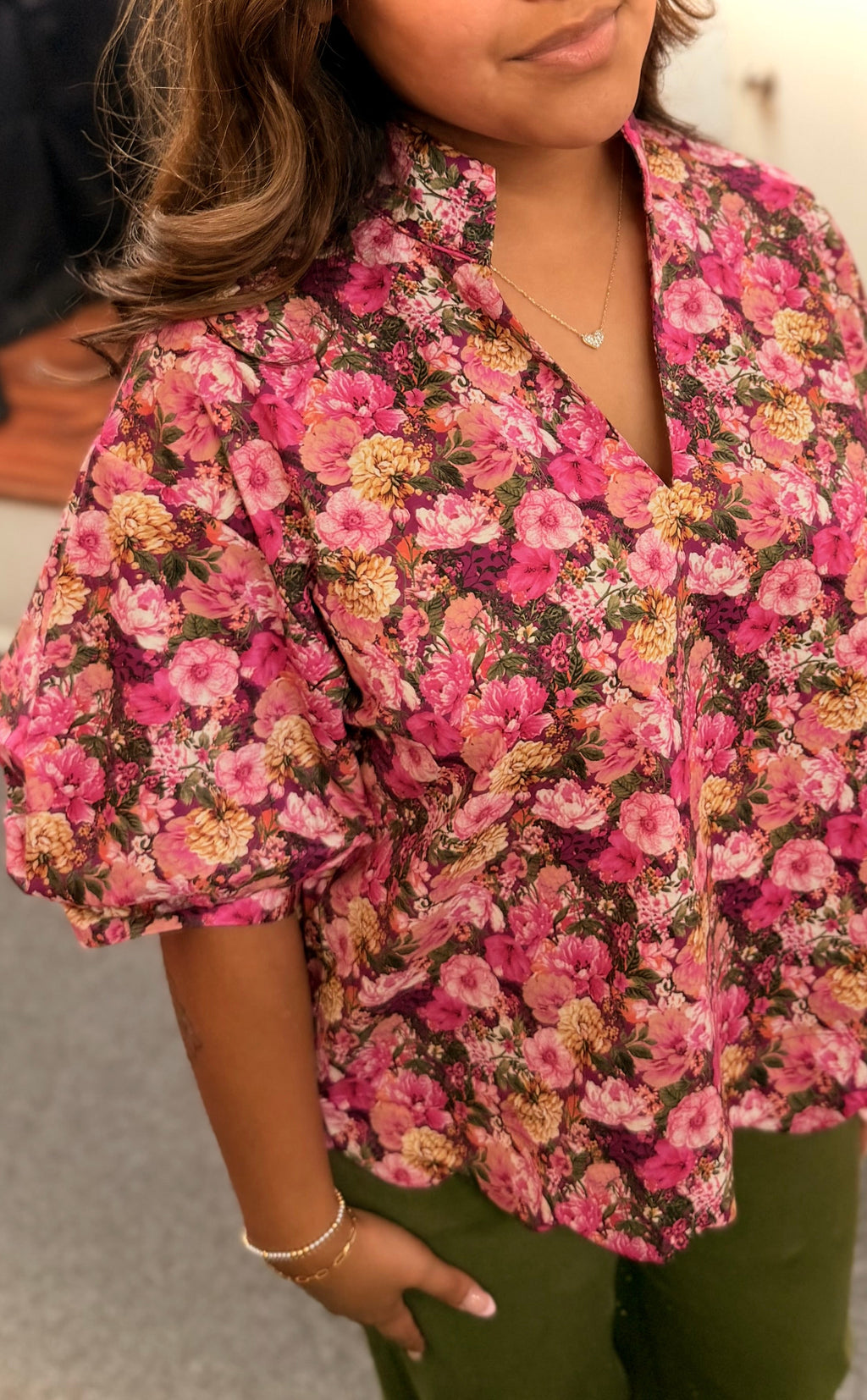 Vivienne Magenta Top