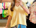 Renee Oversized Yellow Knit Top