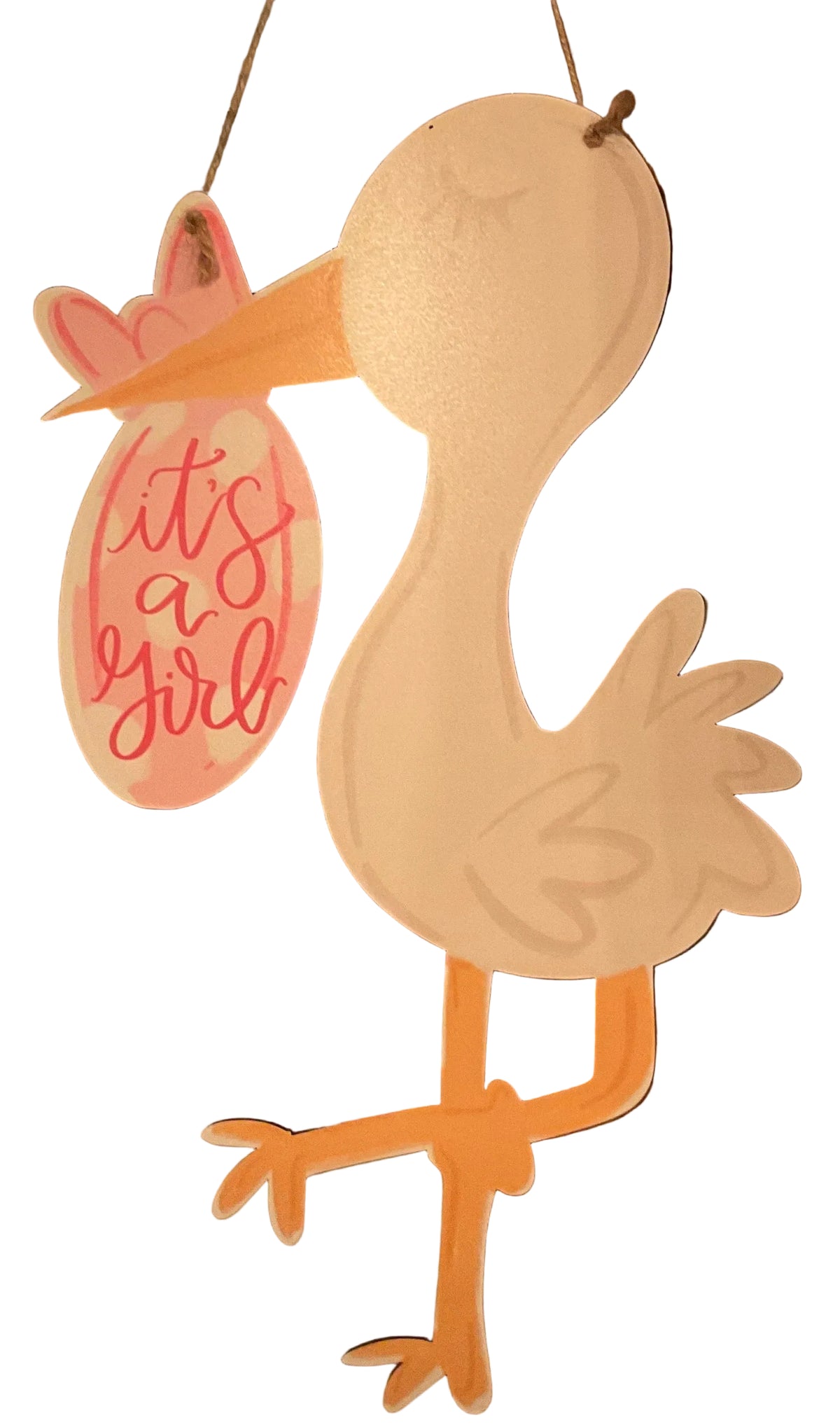 It's a Girl Stork Door Hanger