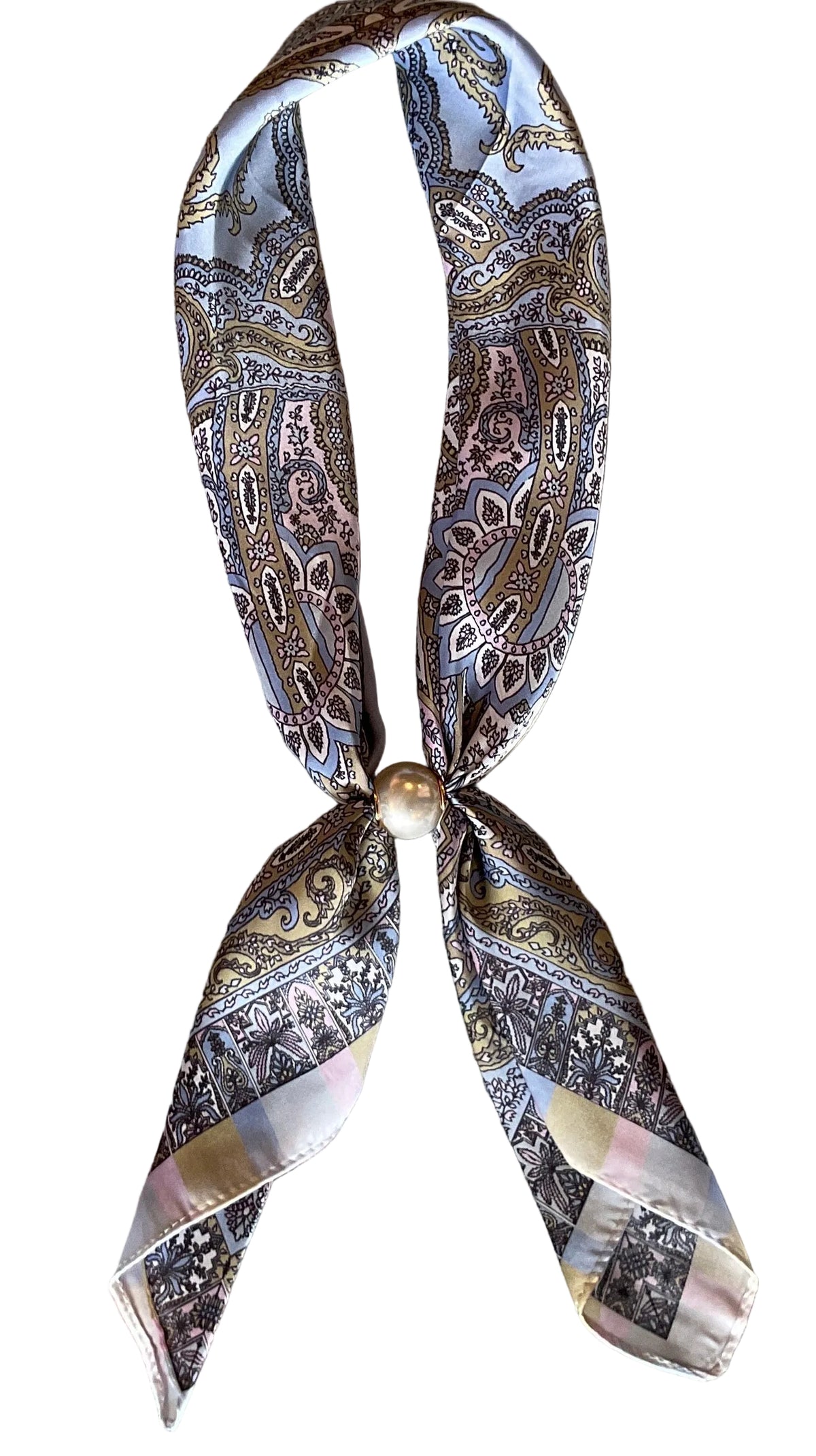 Magnetic Pearl Scarf Necklace