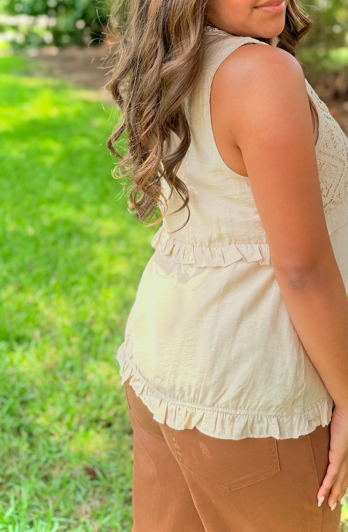 Porch Swing Lace Top