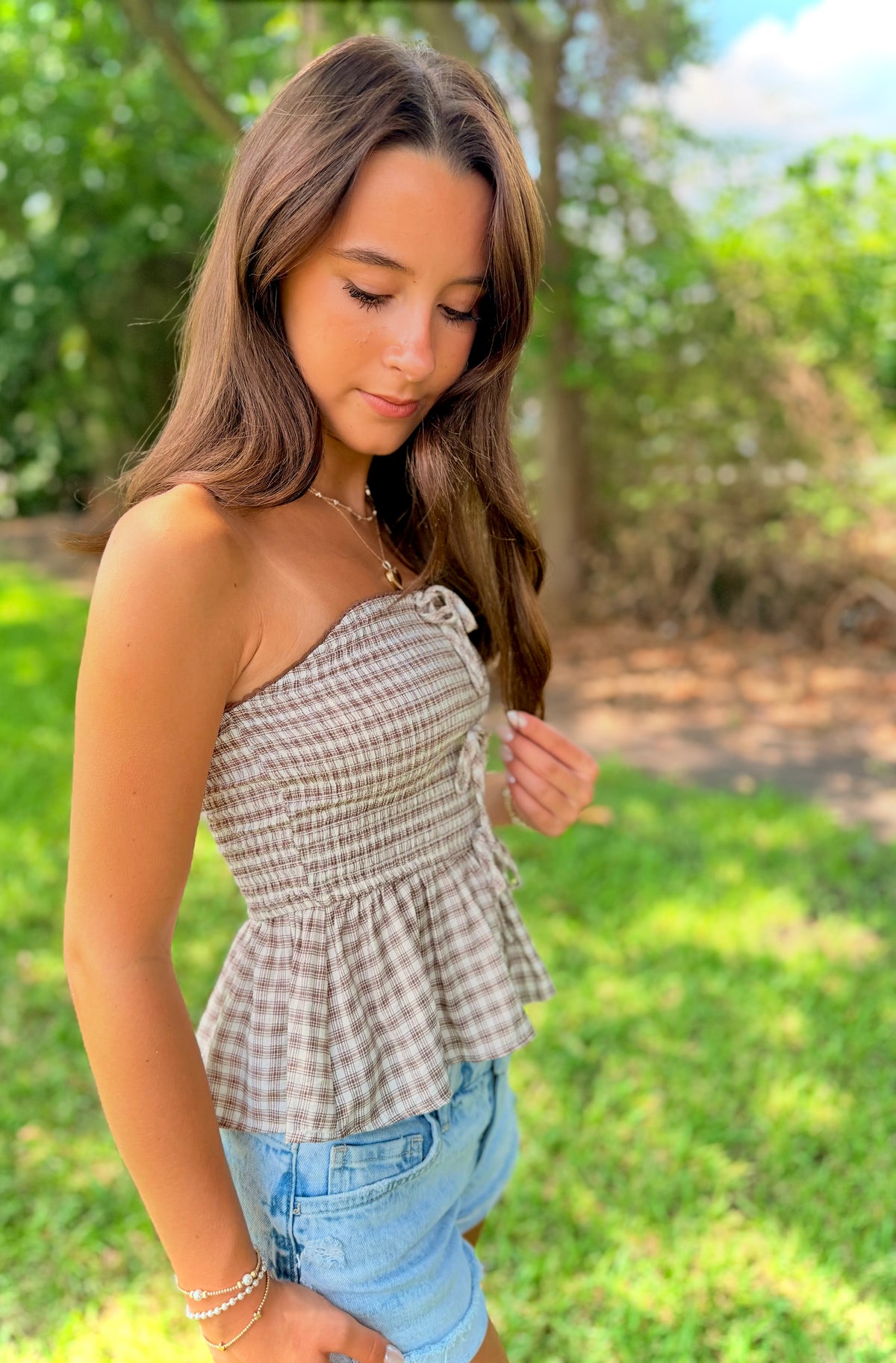 Savannah Plaid Top