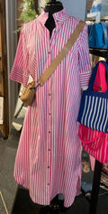 Sophia Pink Stripe Midi