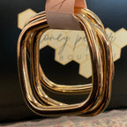 Gold Square Bangle Set