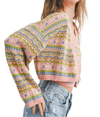 Mauvette Geo Cardigan