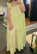 Lauren Lime Gingham Dress