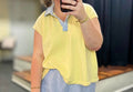 Caroline Yellow Cap Sleeve Top