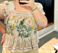 Hazel Square Neck Smocked Top