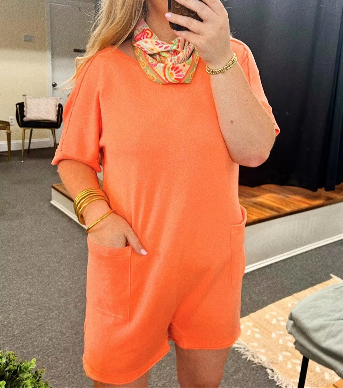 Alex Coral Romper