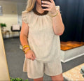 Aria Tan Gingham Set