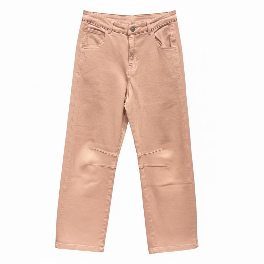 Dusty Pink Barrel Jeans