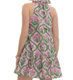 Paisley Pink Garden Halter Dress